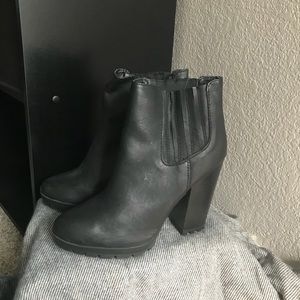 Black ankle booties